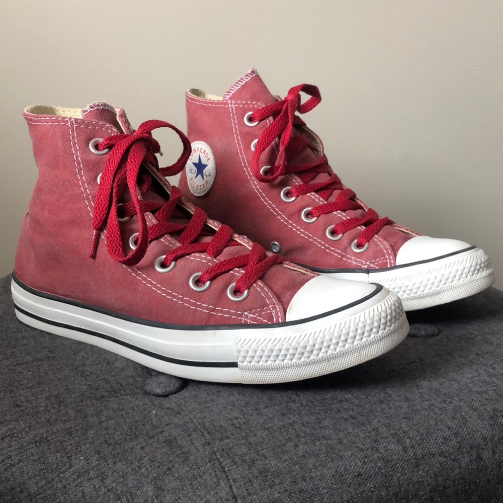 Vintage Red High Top Converse